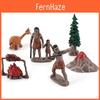 Prehistoric Tiger Elephant Figurine Set With Pvc Material For Collectors And Educational Display