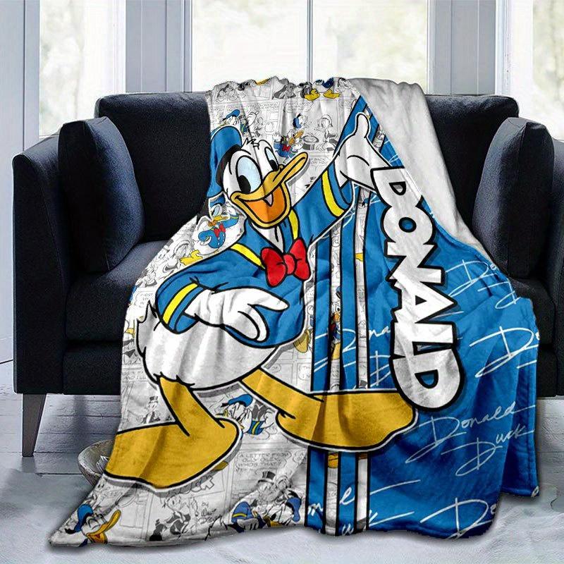 Donald Duck Decke Ultra-Weich, Warm, Gemütlich Überwurf für Wohnzimmer, Sofa, Ganzjahres-Reiseaccessoire Niedlicher Zeichentrickfigur Heimdekoration