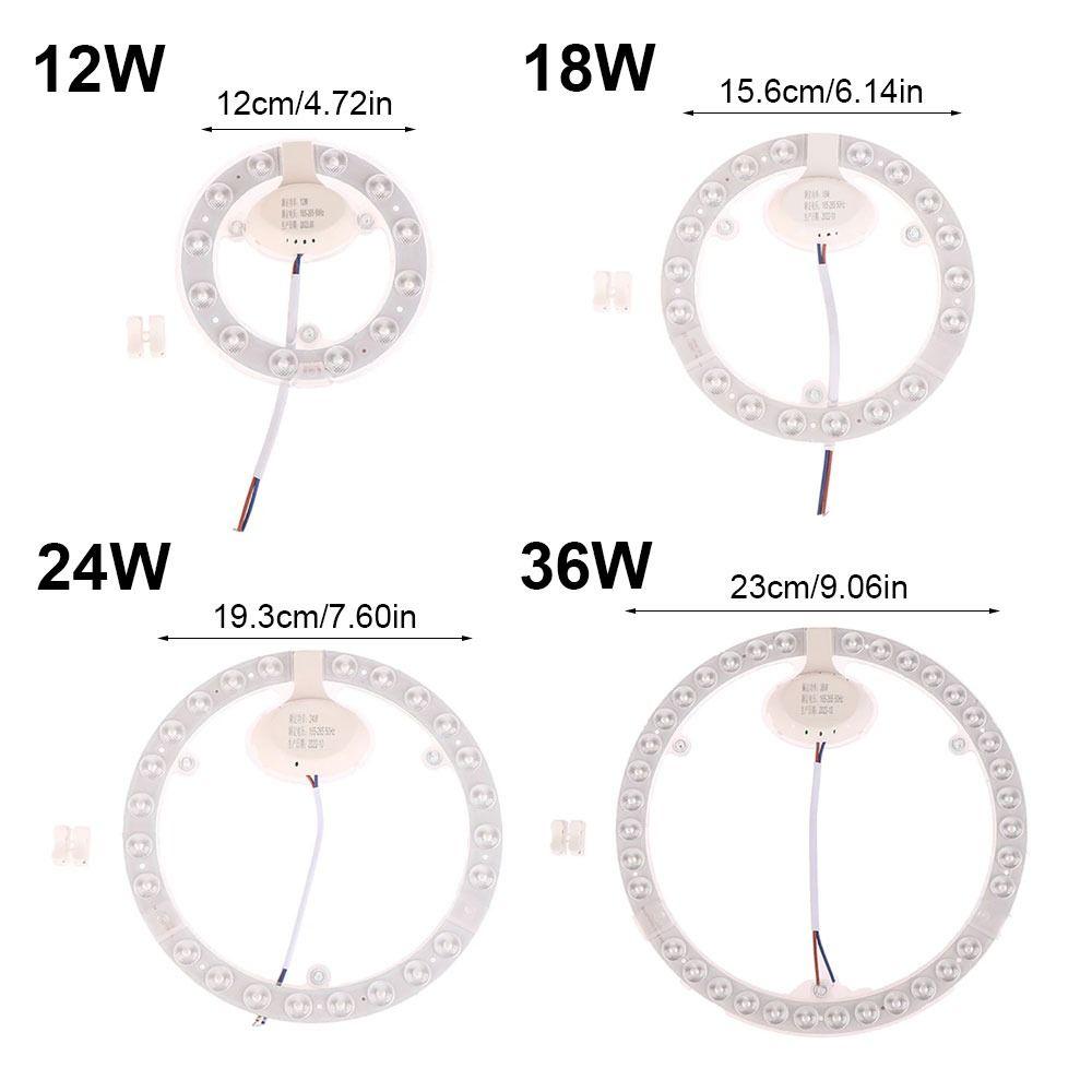 1Pcs New Board Blubs Panel Circle Light 220V Round LED Ring Light 12W 18W 24W 36W LED Module Lamp Ceiling Board