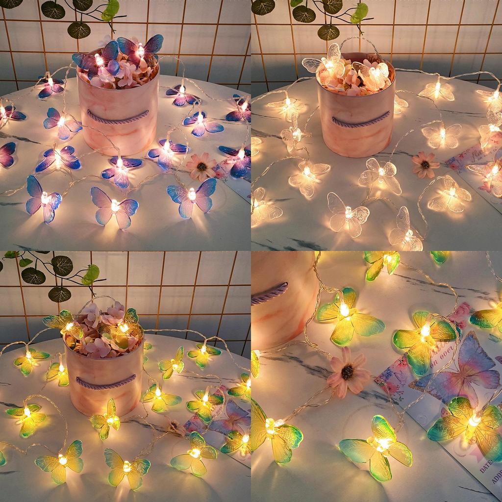 Butterfly Led String Lights For Christmas Outdoor Decor Waterproof Decor