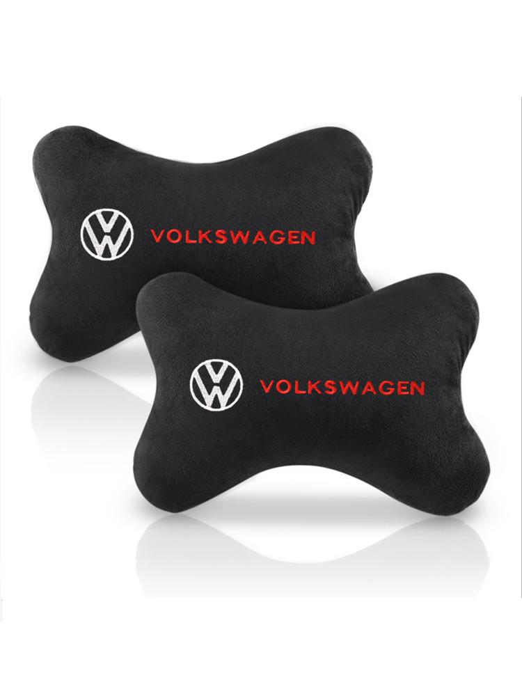 2026 Hot For VW VOLKSWAGEN Car Headrest Cover Auto Seat Cover Head Neck Rest Pillow for VW Volkswagen Golf Polo Passat Touran J