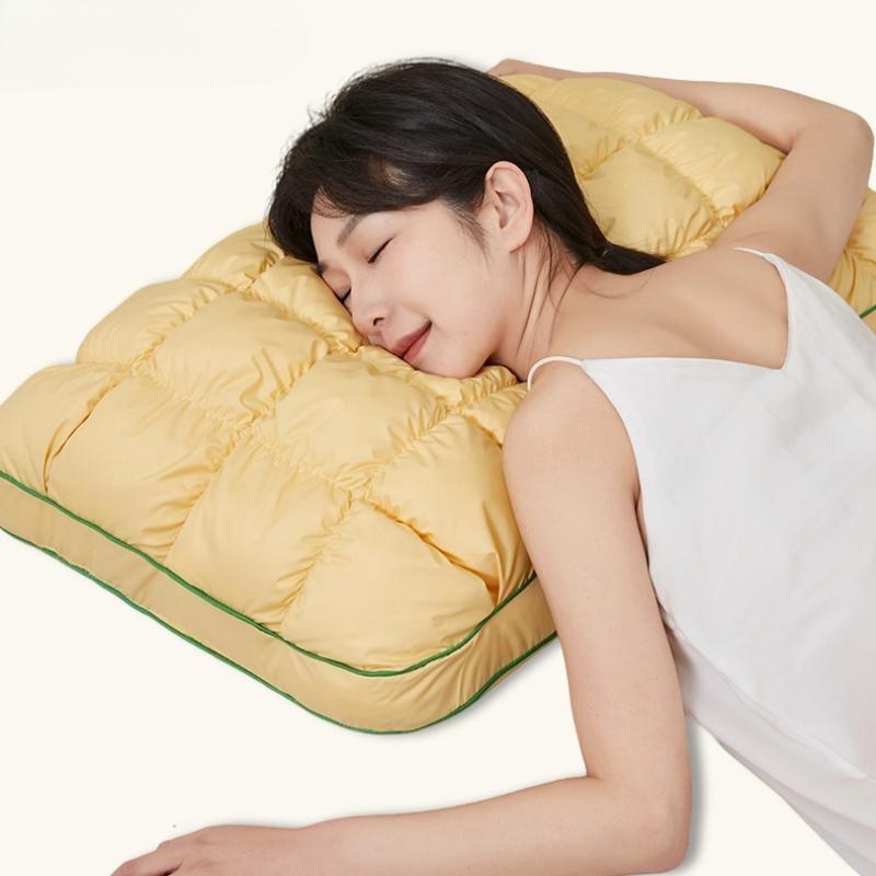 New Cotton Pineapple Bun Pillow for Home Use Adult Neck Protection Sleep Aid Pillow Core Dormitory Single Pack Soft and Rebound