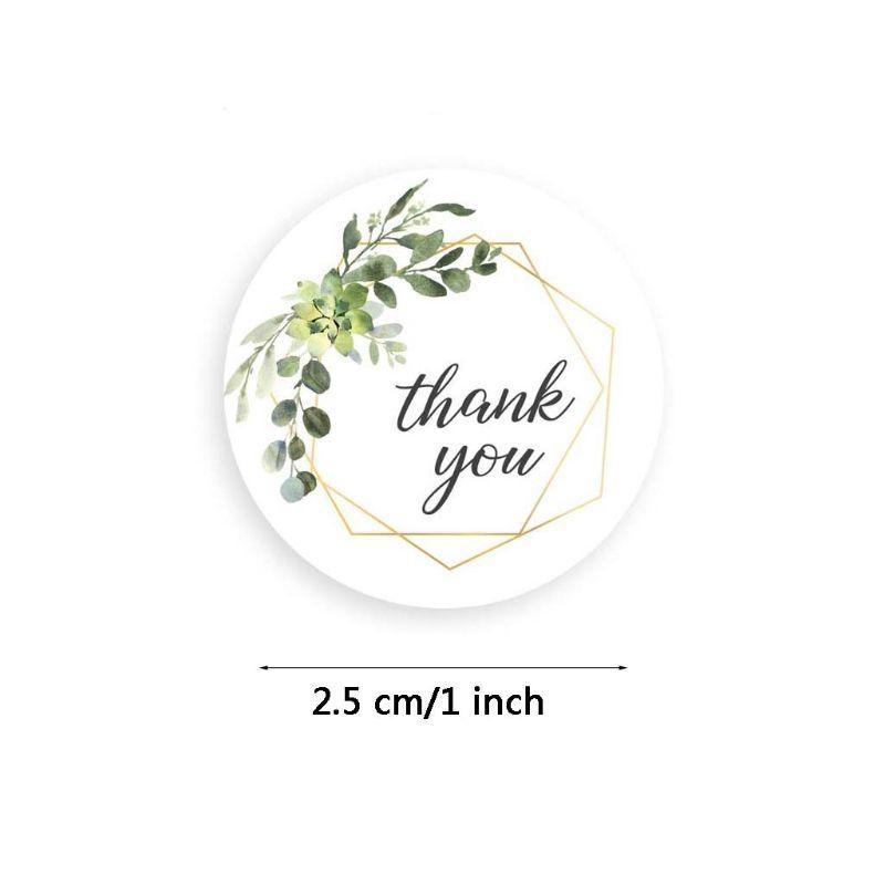 Thank You Stickers 500pcs/roll Gift Envelopes Biscuit Cooking Wrapping Accessory for New Year Card Decoration