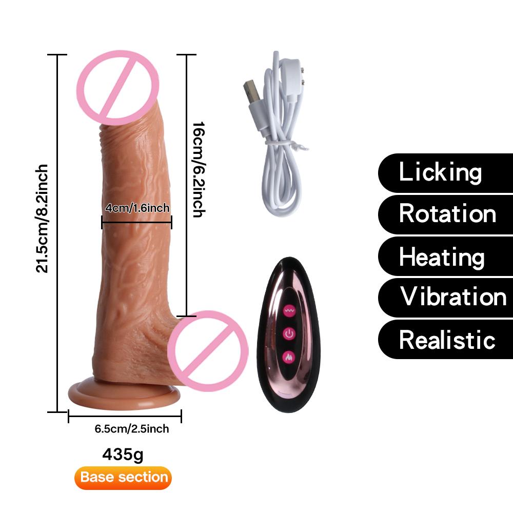 Heating Realistic Thrusting Dildo Vibrator For Woman Soft Huge Big Dick Penis G Spot Vagina Anus Masturbator Sex Toy For Adult