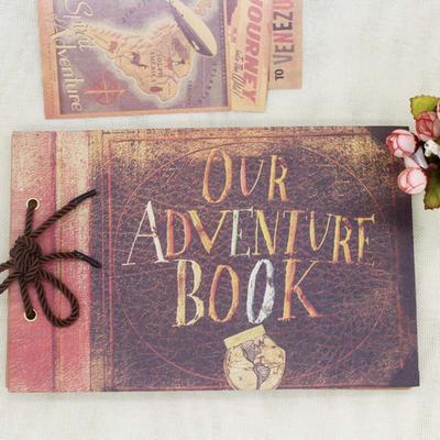 DIY Scrapbook Photo Album Adventure Book with Box Humanized Design Retro Style Paper Adventure Book Scrapbooking Supplies
