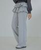 AWESOME STUDIO Frill Tiered Skirt Embellished Sweatpants Black