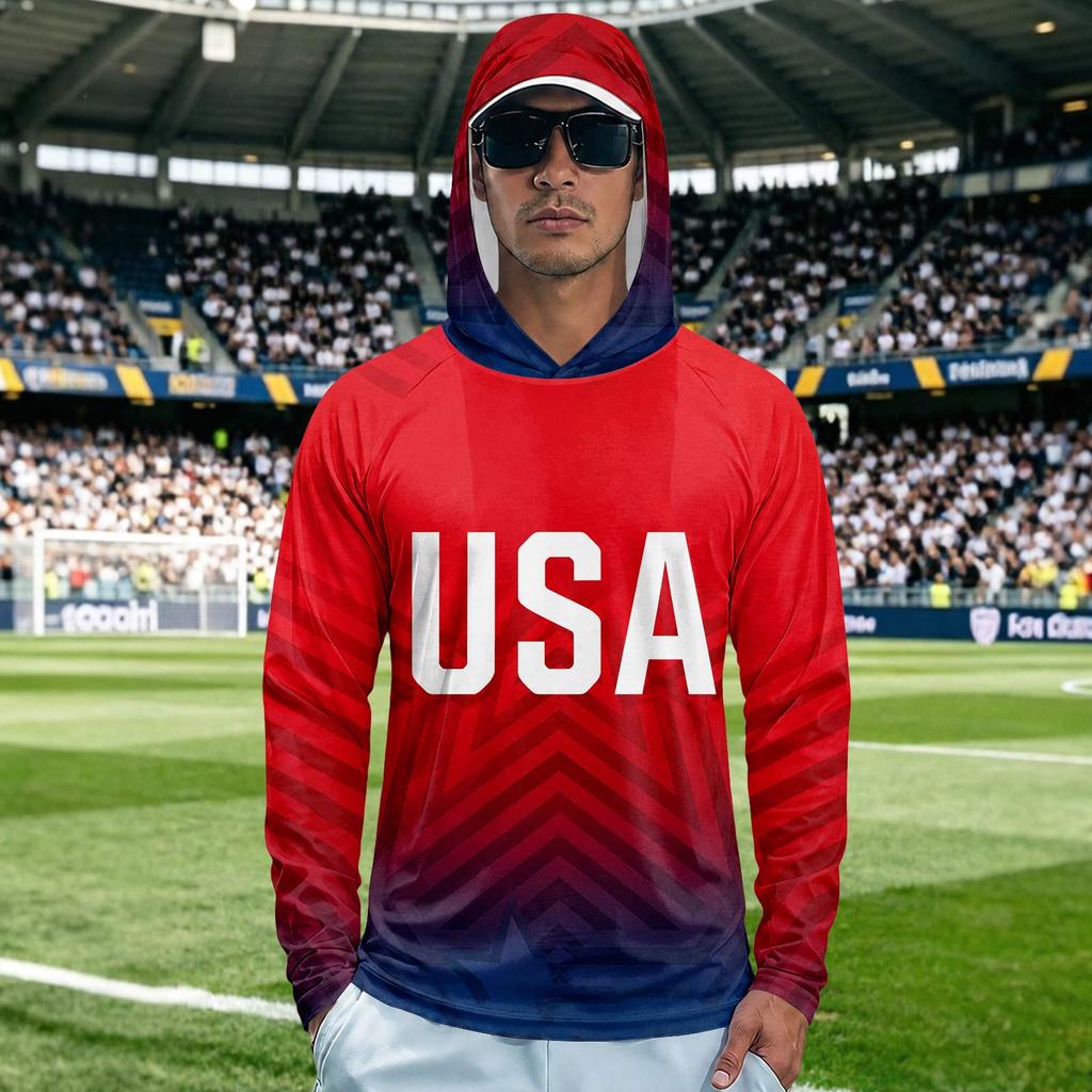 Men's Long Sleeve Quick Dry T-Shirt with Print for Summer Running and
