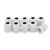 10PCSCelsiusset  IP68 Waterproof White Nylon Plastic Cable Gland Connector (PG16 )