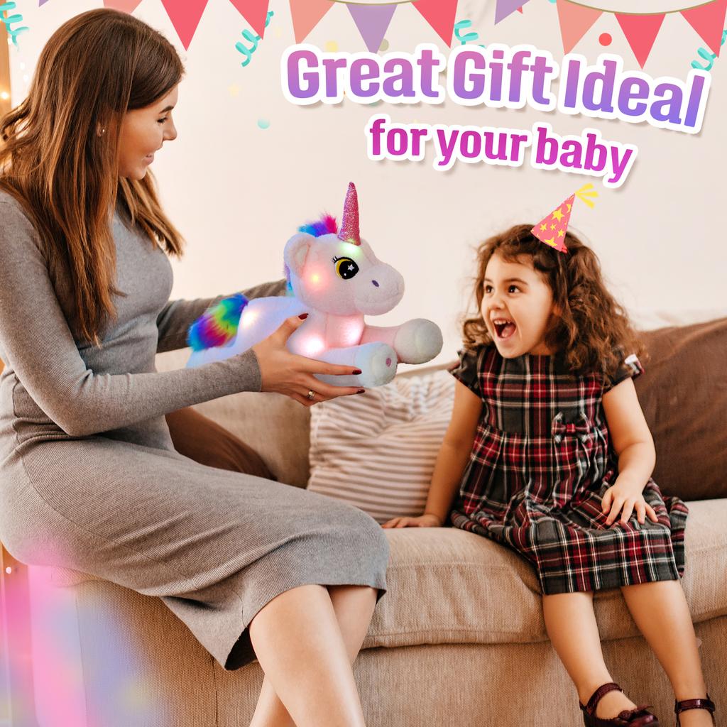 Glowing Unicorn Plush Toy Soft Cute Birthday Gift For Kids Perfect Party Decoration And Play Doll