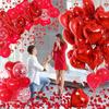 Link LOVE Letter Foil Balloon with Heart Balloons and Petals For Wedding Valentine's Day Anniversary Birthday Party Decoration