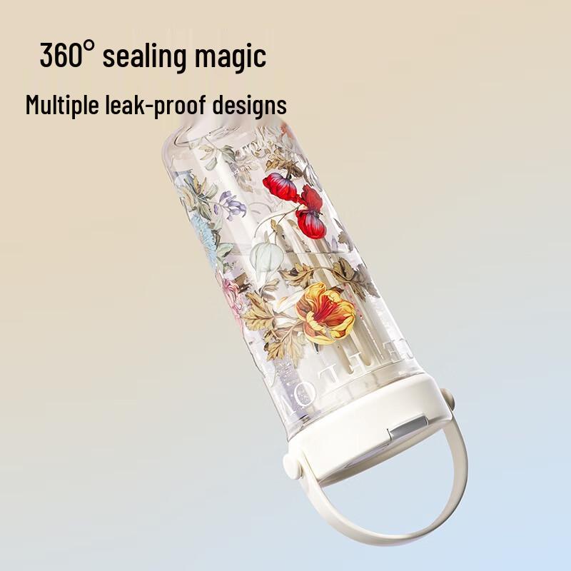 Bouteille d'eau GOOM 600ml Céramique Florale Double Usage