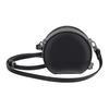 Vivienne Westwood Solid Color Front Logo Zipper Lambskin Small Round Shoulder Crossbody Bag Women bags Black 4303010QUL001LN403