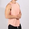 Men's Summer Round Neck Sleeveless T-shirt  Solid Color Large Loose T-shirt  Simple Casual  Quick Drying T-shirt  Running Sports Sleeveless T-shirt
