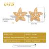 LATS Trendige goldfarbene Ohrstecker mit simuliertem Seestern für Damen Exquisite kleine Stern-Zirkon-Ohrringe Sommer Strand Alltag Zirkon