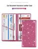 In-Stock Car Document Protector: PU Leather Insurance & Registration Card Holder Wallet