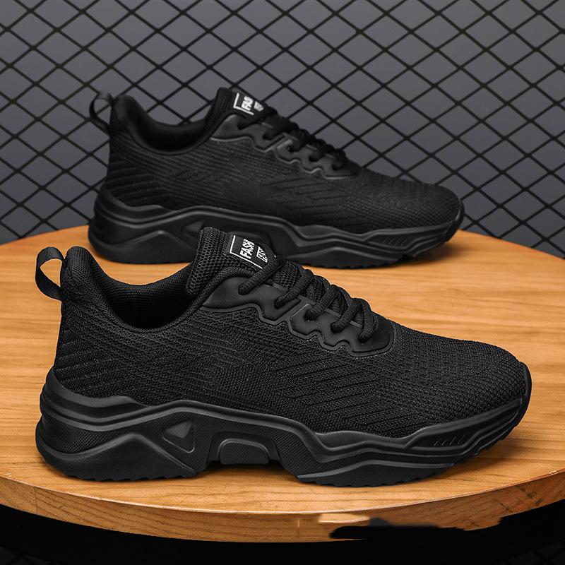 

36-45 Большой размер Осенние женские повседневные спортивные туфли Мужские женские одного стиля Сетчатая поверхность Дышащие Легкие Беговые Туристические Туфли 45 чёрный