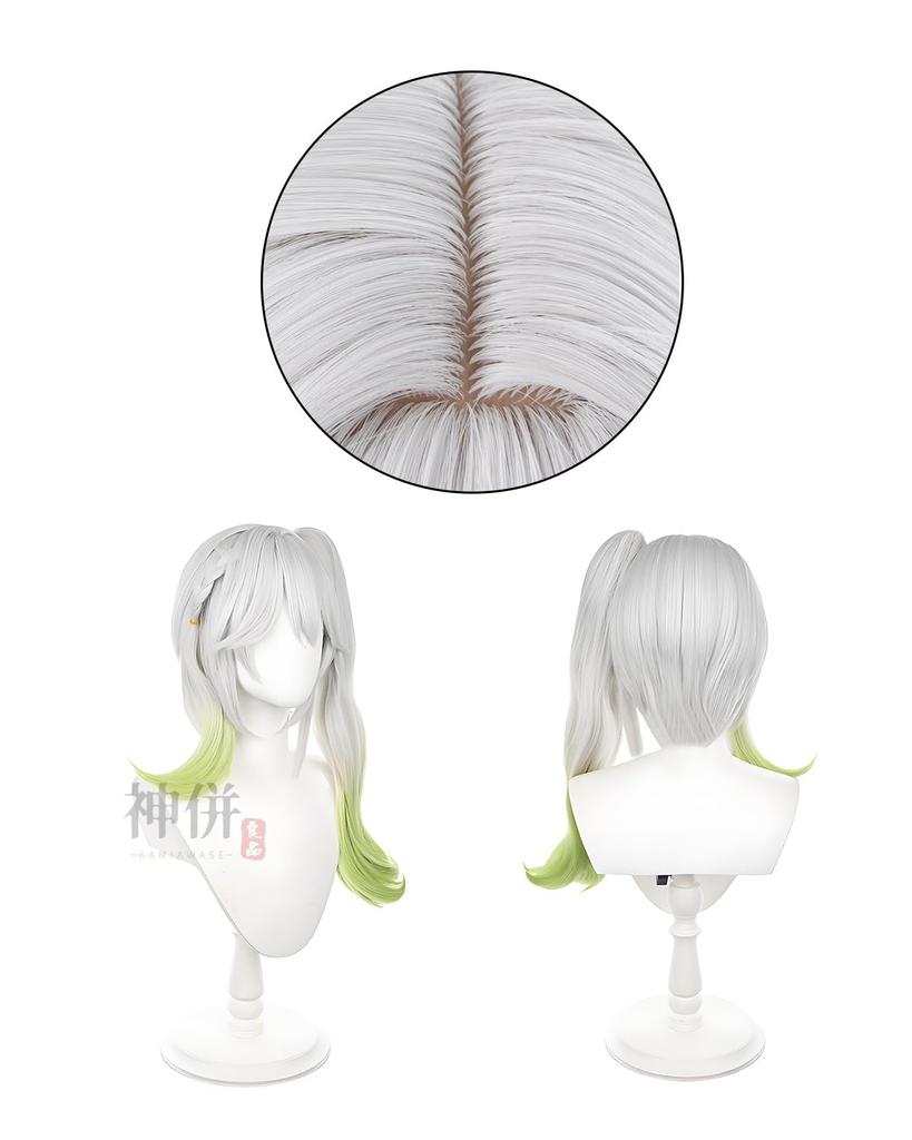 Nahida Cosplay Grass Genshin Impact Cosplay Costume for School and Stage Wear Wig Size [Excellent Quality] Wig, God, Costume, Adult, Festivals,