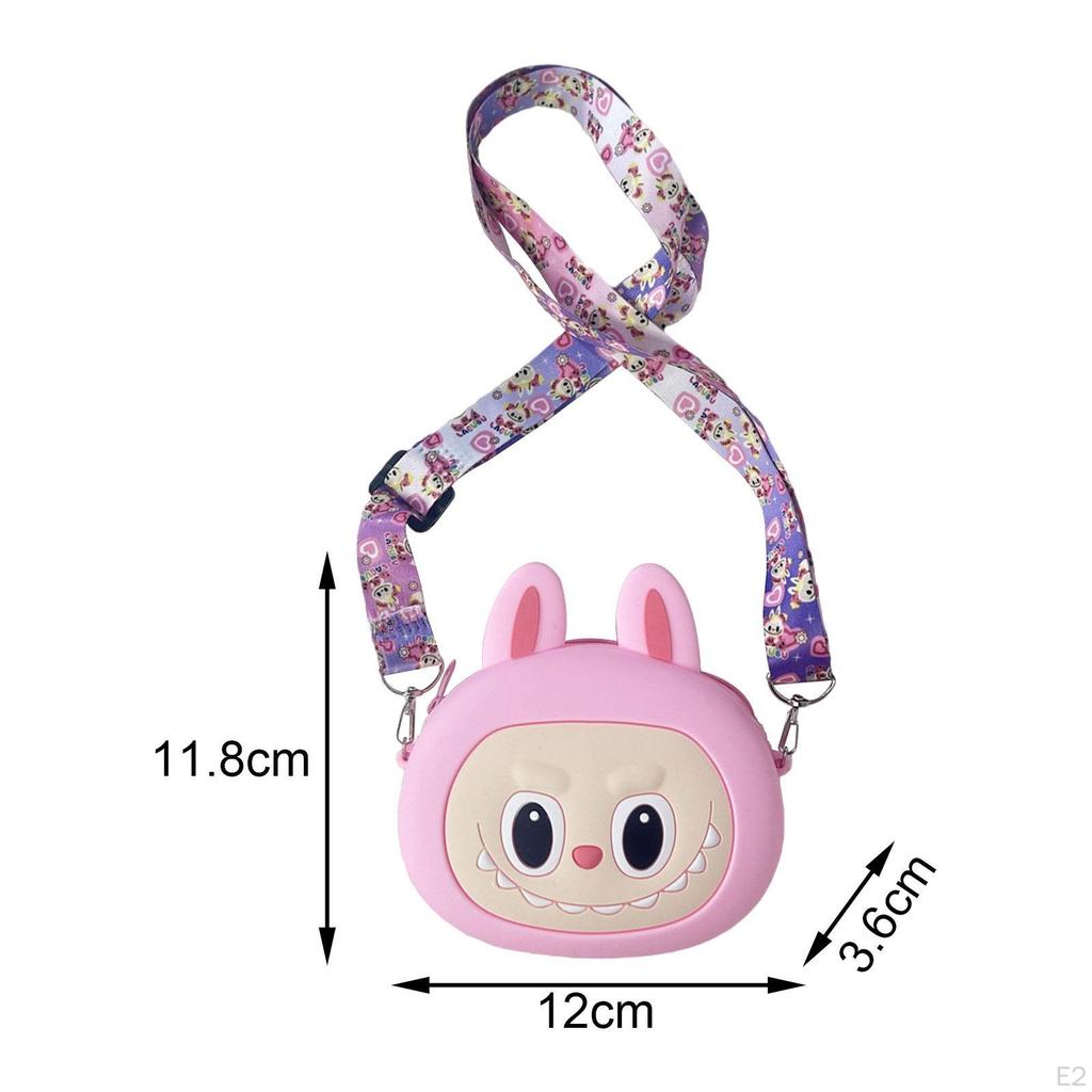 Kids Cute Small Purse Cool Silicone Bag for Everyday Wear Commuting Vacation Pink