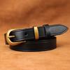 Genuine leather belt - korean style trendy top grain cowhide jeans belt