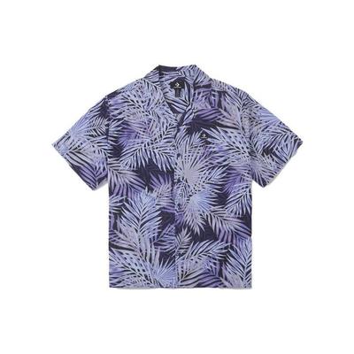 Plant Print Resort Shirt Men's Blue 10023277-A02