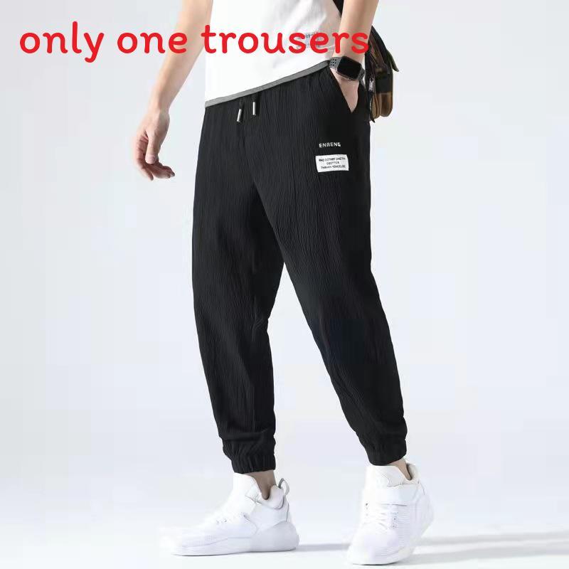 Men Summer Athletic Drawstring Joggers With Waterwash Fabric For Casual Wear