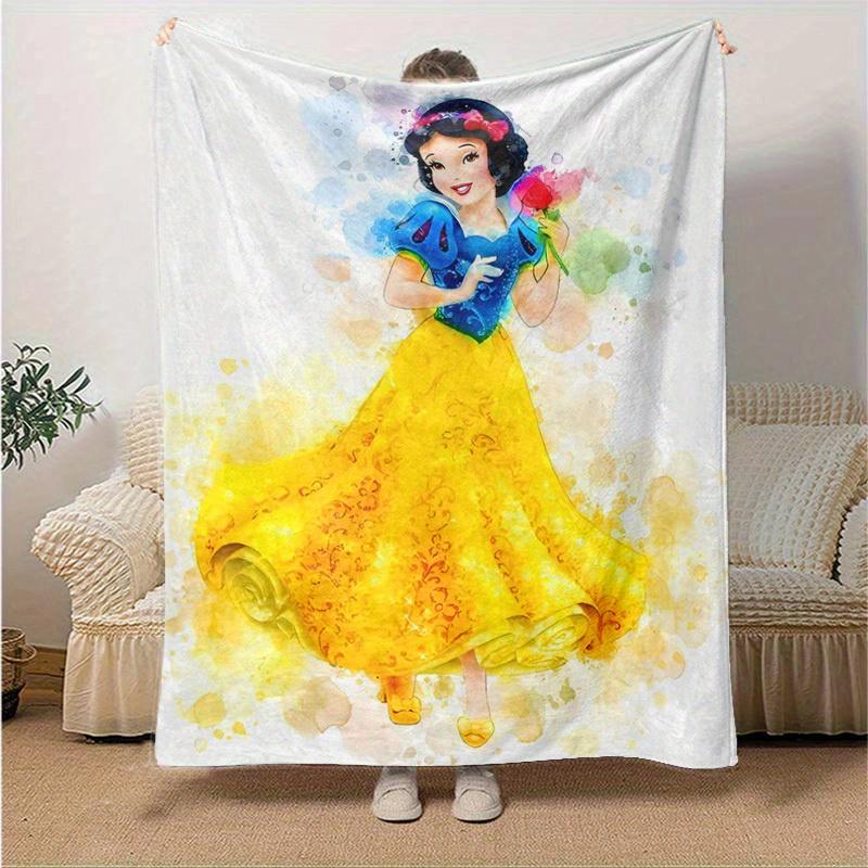 1pc Cartoon Snow White Blanket, Soft and Warm Home Decorative Throw for All Seasons, Soft Flannel Throw Blanket, Versatile & Cozy for Bedroom, Perfect