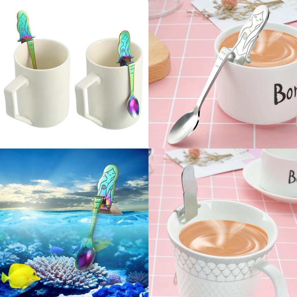 Premium Quality Mermaid Coffee Drink Spoon With Timeless Stainless Steel Design