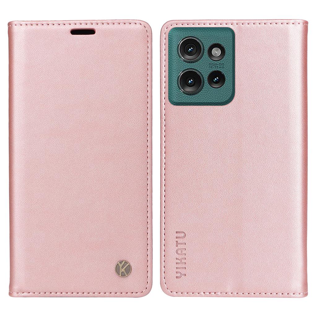 YIKATU YK-001 For Motorola Edge 50 5G Case Stand Leather Phone Cover Strong Magnetic Closure