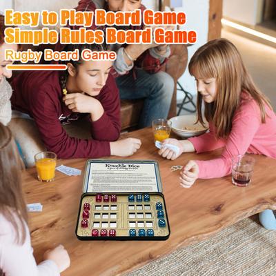 Seyahat Ahşap Kutu Oyunu Beyzbol Rugby Vurmalı Futbol Kemik Z zar Oyunu Çok Oyunculu İnteraktif