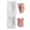 Pray Angel Plaster Mold Diy Angel Wings Portrait Cake Fondant Baking Mold