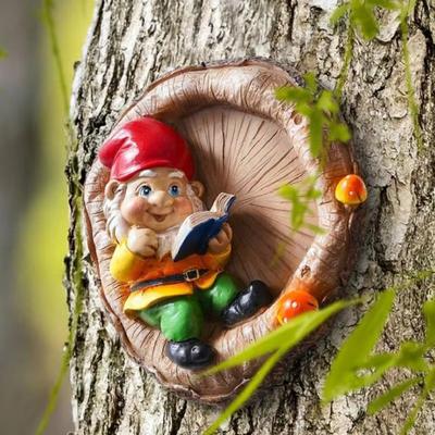Figurines Miniatures Dwarf Reading Resin Elf Garden Decoration Elf Garden Decoration Weather Resistant Garden Statue Outdoor