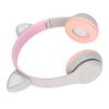 Cat Ear Bluetooth Headset Noise Cancelling Retractable Wireless Plug In Card LED Color Light Kids Headphones