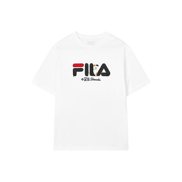 New FILA X Pepe Shimada T Shirt Men's Standard White F11M133196F-WT