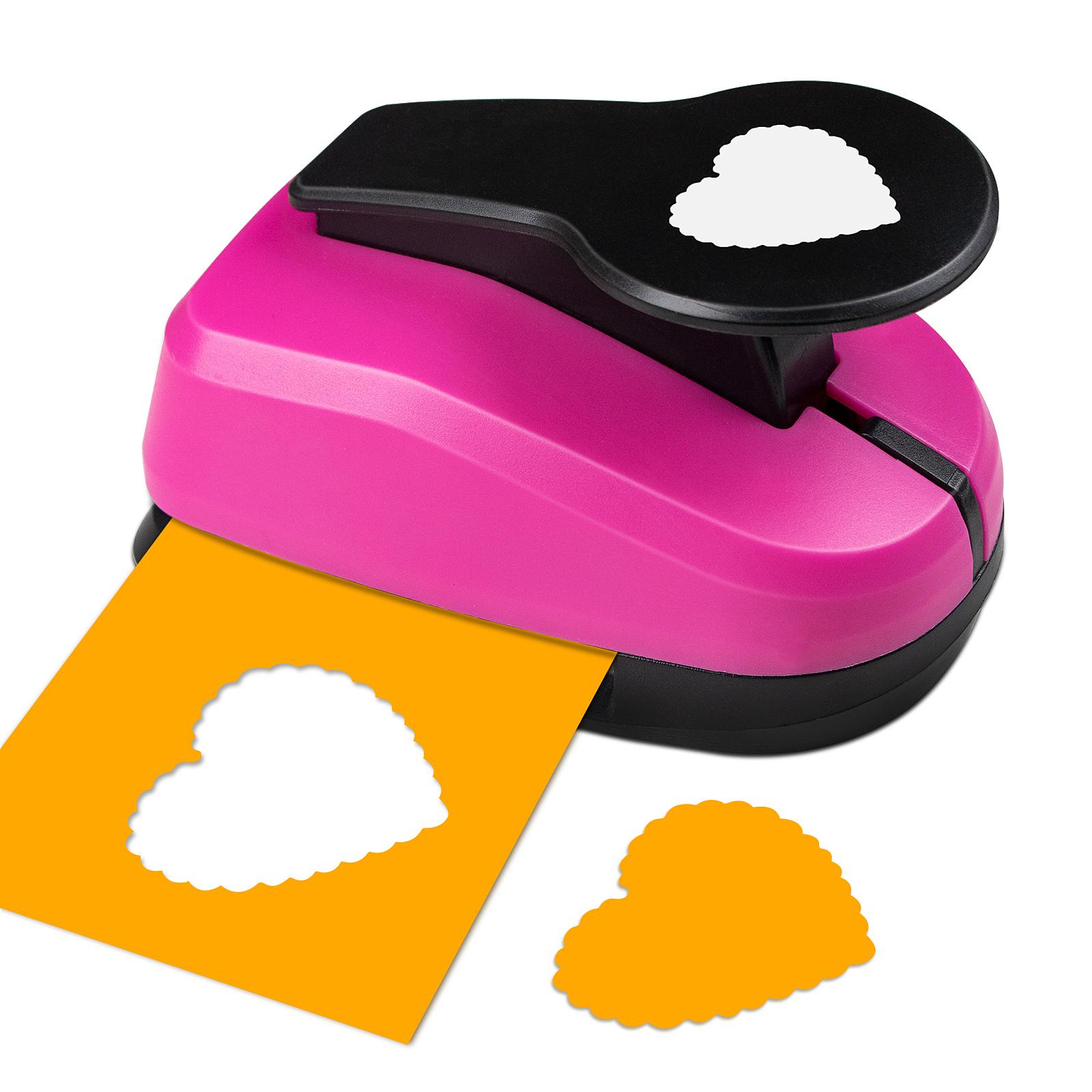 

Paper cutter for crafts Hole Punch Puncher Punches Tool 50mm 2 inch Scalloped Heart Paper Shape Hole for card making scrapbook 1