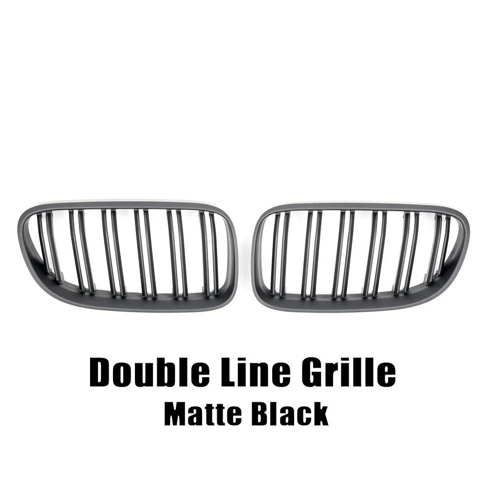 Front Bumper Grilles For BMW 3 Series E92 E93 2010-2013 Double Line Style Dual Slats Grills