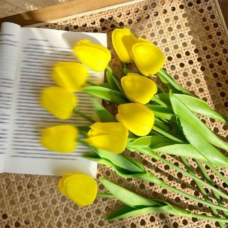 1-20Pcs Tulip Artificial Flowers Bouquet Real Touch Fake Flowers for Home Garden Decor Wedding Decoration Ceremony Decor