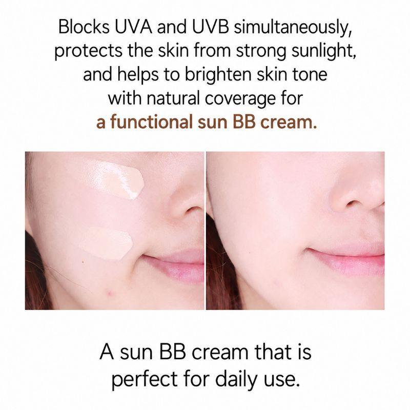 ANJO Natural Cover Snail Sun BB Cream SPF50+ PA+++ 50g – High Coverage Tone-Up BB Cream with UV Protection