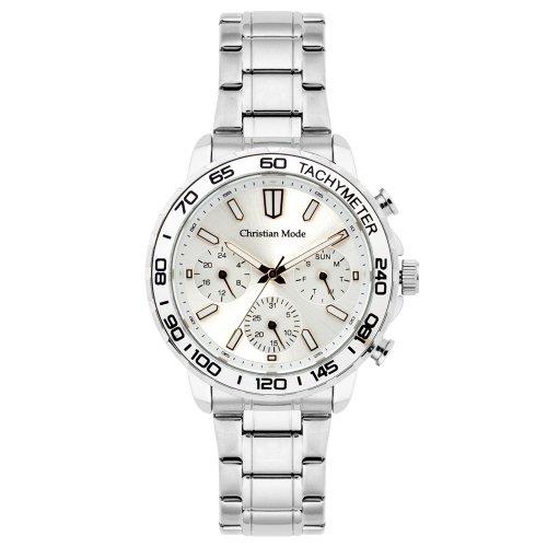 [Christian Mode] Christian Mode Men s Multifunction Metal Watch CM424WWS CM424WWS