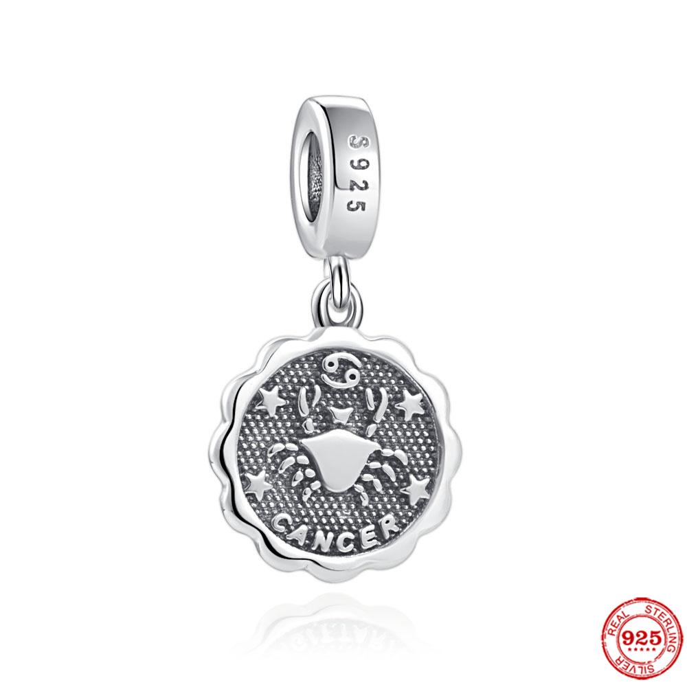 Настоящая медь 12 созвездий Зодиак DIY бусины подходят для оригинального браслета Шармы Ювелирные изделия