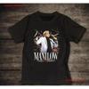 90er Barry Manilow T-Shirt Baumwolle Schwarz Alle Größen Vintage Gewaschen Streetwear Leicht für Männer Stilvoll Weiches Oberteil Für Den Alltag