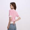 GAP Women's Embroidered Logo Color Block Stripe Knit Top