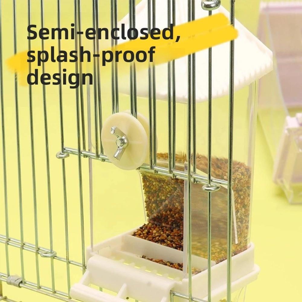 New Automatic Bird Feeding Bowl No Mess Large Capacity Parrot Feeder Easy Clean Transparent Food Container For Small Birds