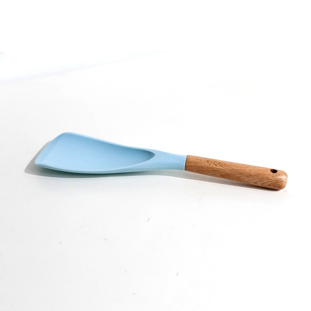 Non-stick Wood Handle Restaurant Spoon Kitchenware Turning Kitchen Utensils Spatula Rice Spoon Cooking Scoop