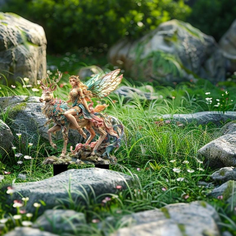Weather Resistant Acrylic Stake Durability Acrylic Forest Fairies Yard Stake Modern Outdoor Home Decoration