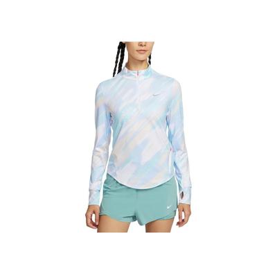 As W Nk Swift Df Hz Top Aop Logo Sportlich Lässig Langarm T-Shirt Damen Oberteile IO0253-547