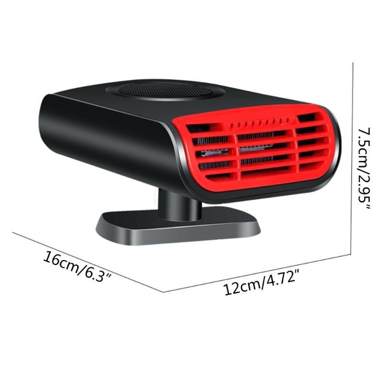 Portable 12V Car Heater Cigarette Lighter Windshield Defroster & Defogger 2 In 1 Fast Heating/Cooling Heater Demister