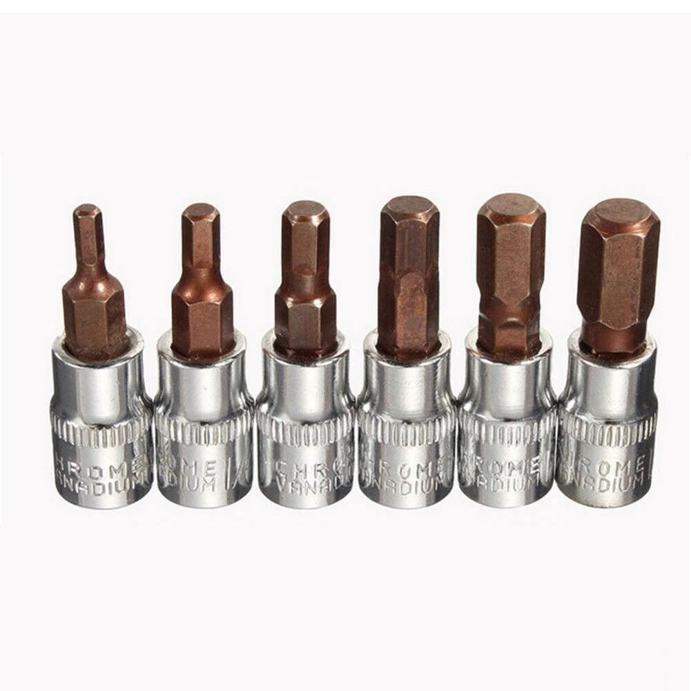 1Pc 1/4" Hex Head Screwdriver Bit 1/4 Inch Drive Socket Hand Tools H3 H4 H5 H6 H7 H8 Power Tool Accessories Wholesale