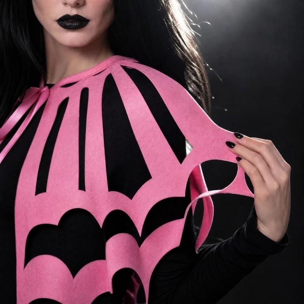 Felt Material Halloween Cape Solid Color Felt Mesh Cape Retro Cosplay Cloak Adult