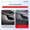 Tesla Model 3/Y Glove Box Kick Mat, Carbon Fiber Texture Door Protector, Interior Accessory.