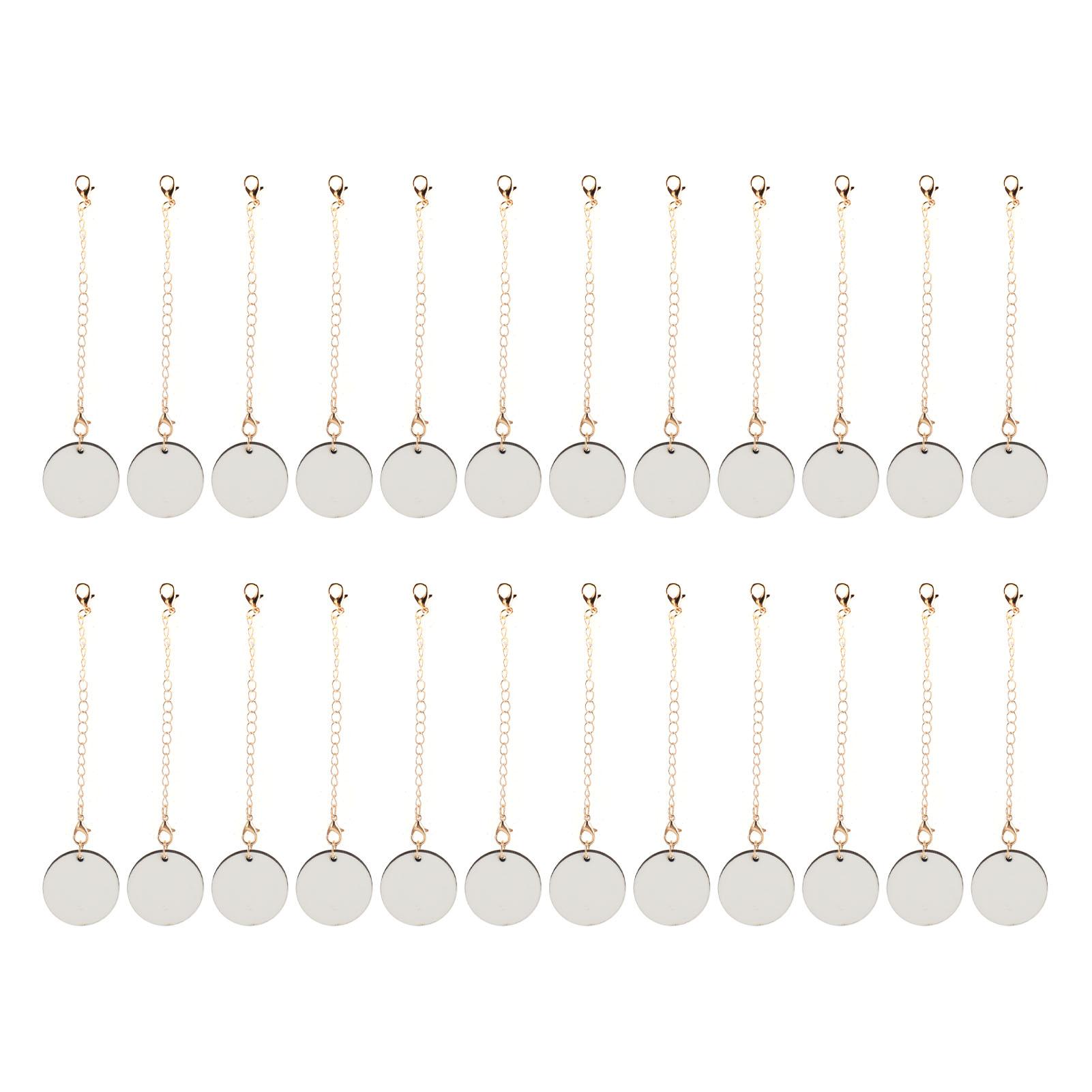 

72 шт. сублимационных заготовок для брелоков, набор, двухсторонние круглые, сделай сам, украшения для творчества, золото золотой